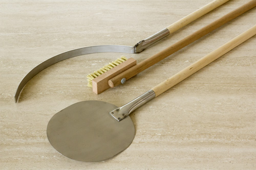 Utensils for wood fired ovens