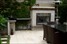 Gas outdoor fire place, BBQ, polished concrete bench-top