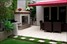 Gas outdoor fire place, BBQ, polished concrete bench-top