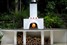 Wood-fired pizza oven, polished concrete bench-top