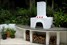 Wood-fired pizza oven, polished concrete bench-top