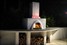 Wood-fired pizza oven, polished concrete bench-top